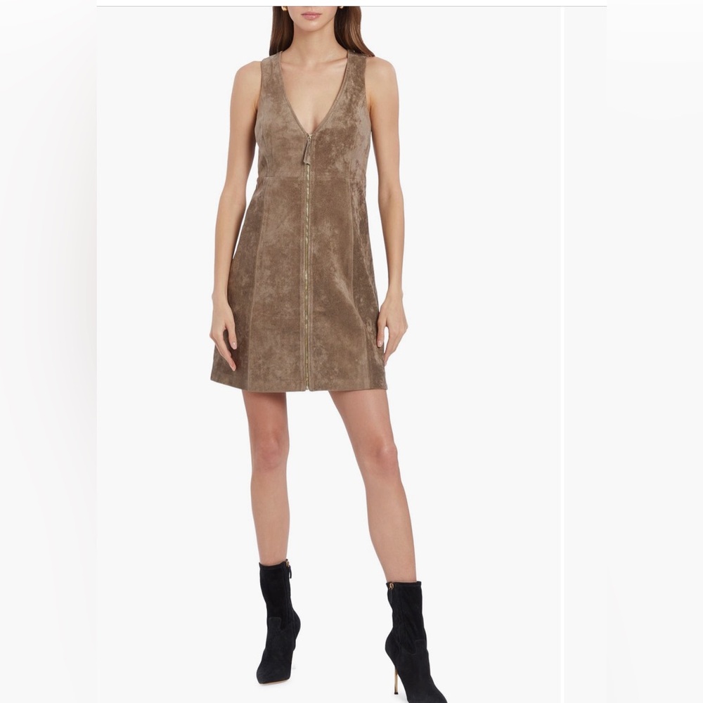 NWT Amanda Uprichard Collins Faux Suede Minidress SMALL
